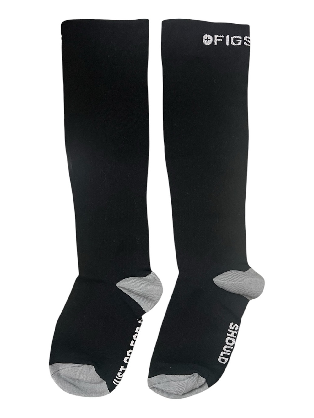 FIGS Unisex Black Knee High Compression Socks Size M Workwear Medical Travel